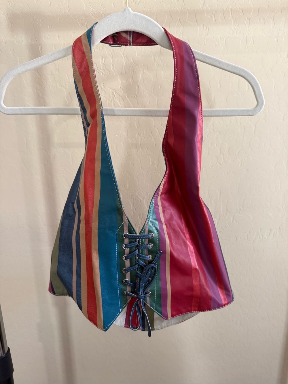 Nasty Gal Multicolor Striped Halter Vest